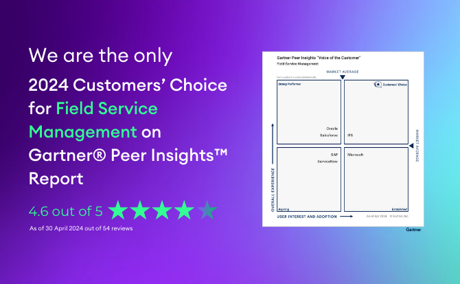 2024 Customers Choice for Field Service Management on Gartner Peer Insights Report